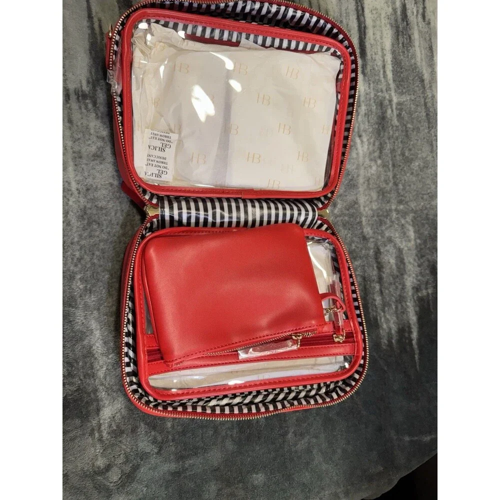 New Red Leather Hudson + Bleeker Purse Hand Bag Crossbody Strap Multi Use